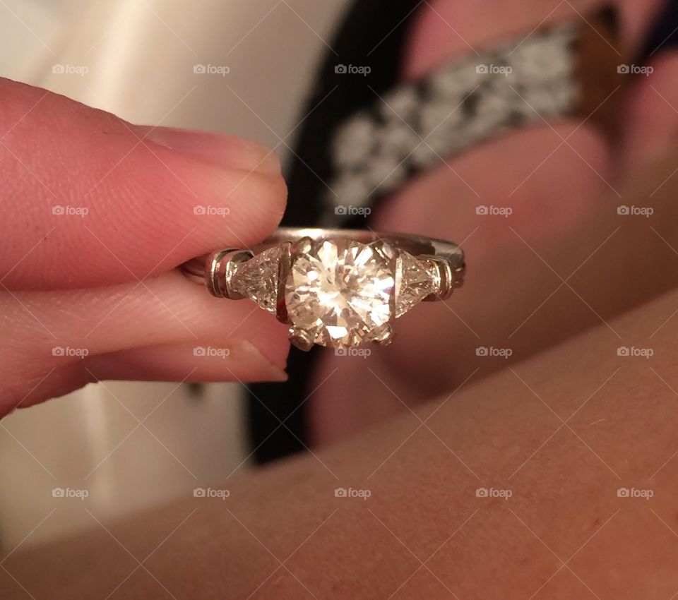 Platinum diamond engagement ring 