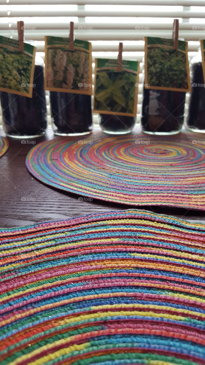 Colorful placemats