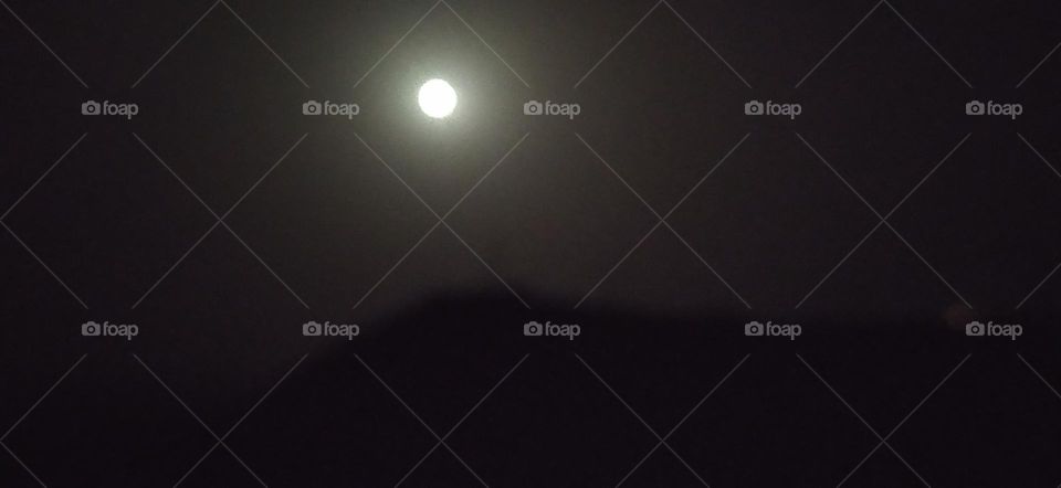 prefect view of moon in desert