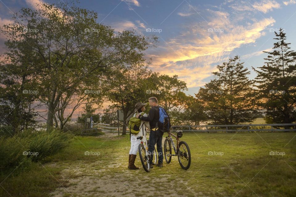 Sunset in the park