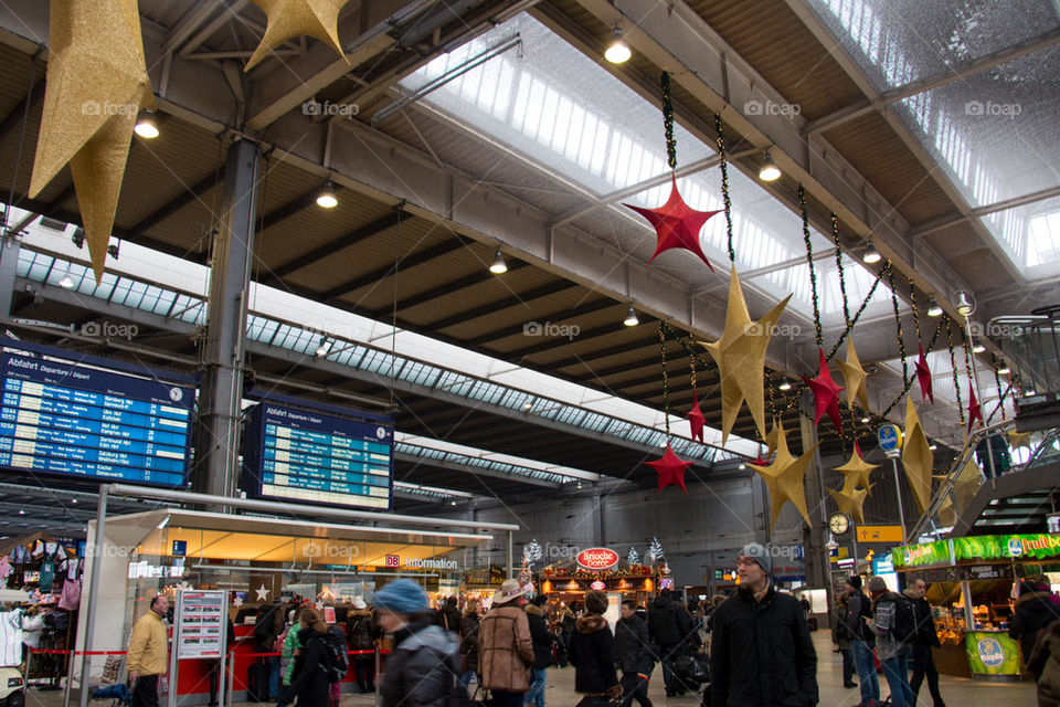 Holidays in the train station 