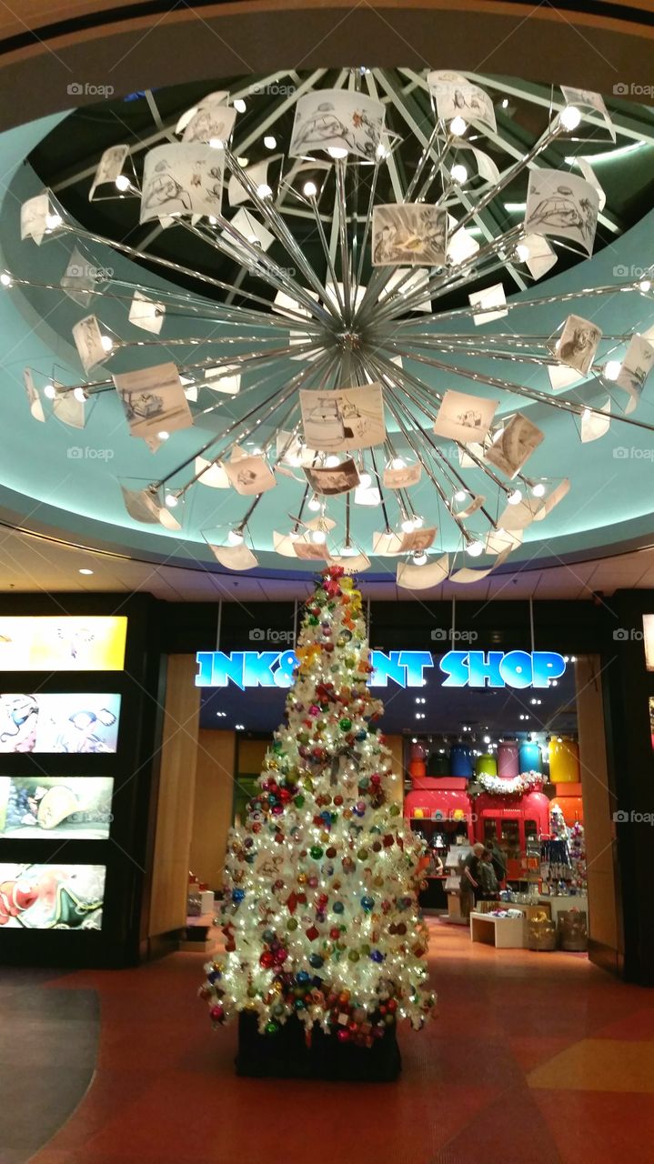 Christmas tree in Disney's Art of Animation resort 