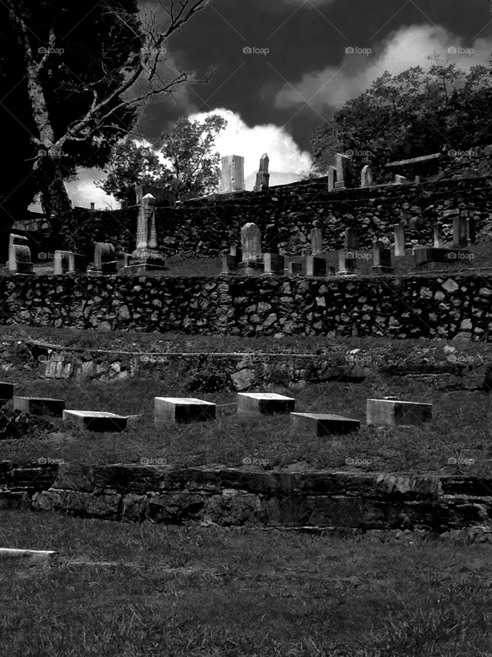 Graveyard, black and white, death