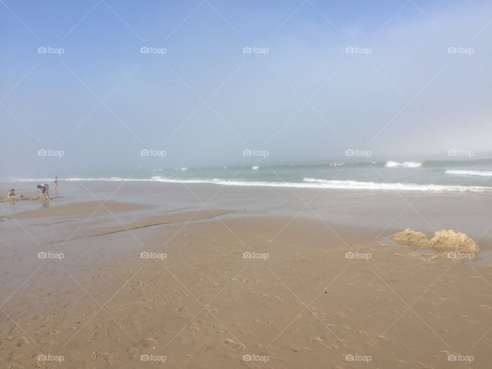 Nauset Beach partly cloudy