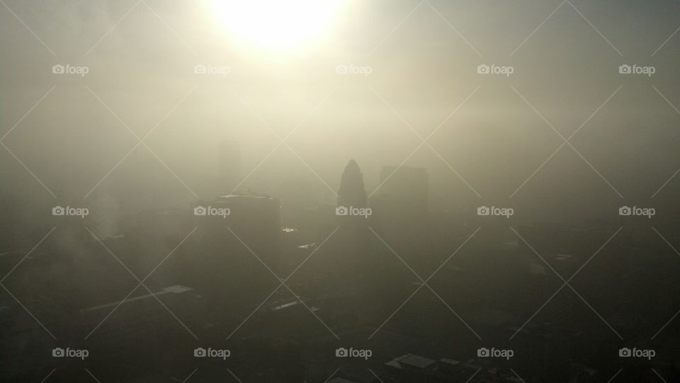 Sunrise over LA City Hall