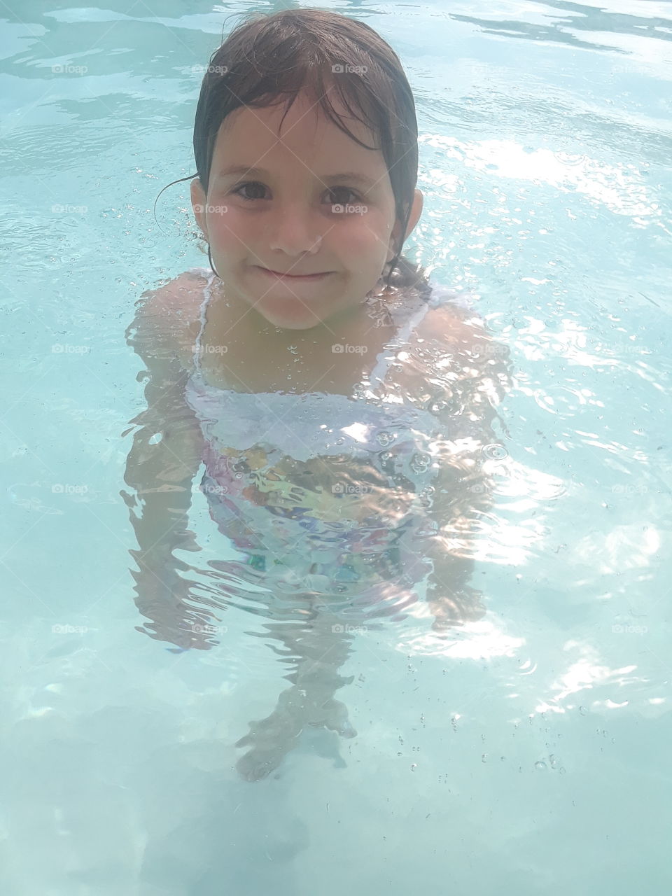 5 year old girl swimming