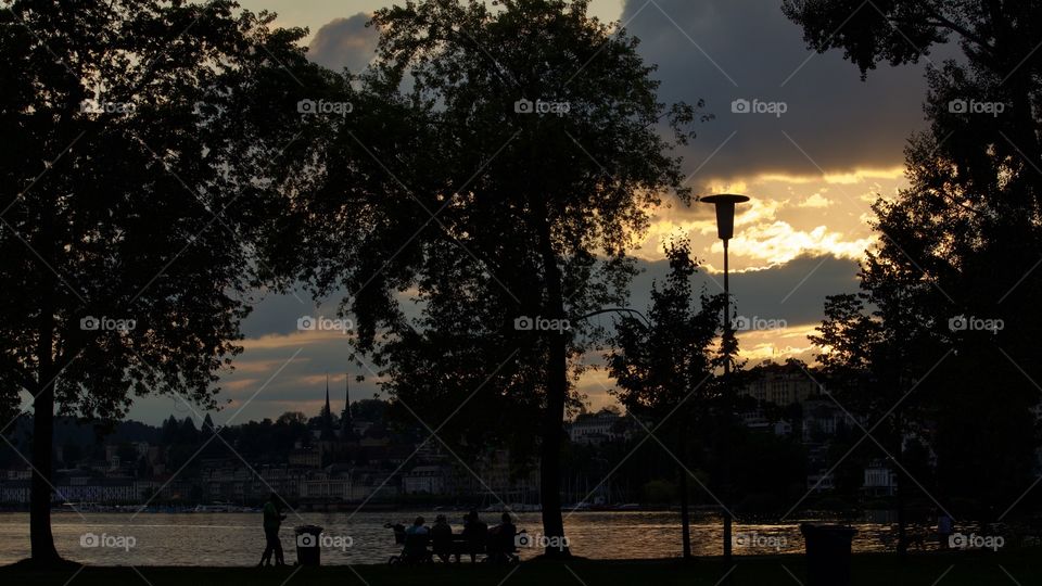 Sunset At Lake Lucerne
