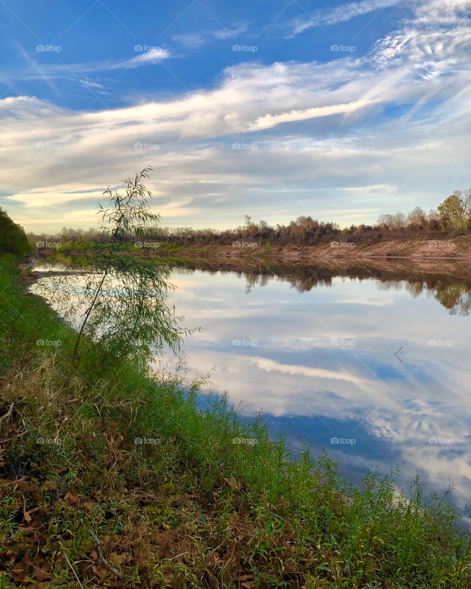 Clouds over the Brazos river