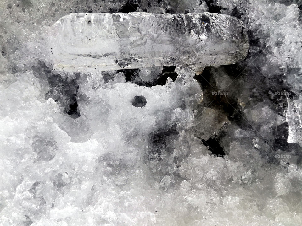 ice and snow. cold winter