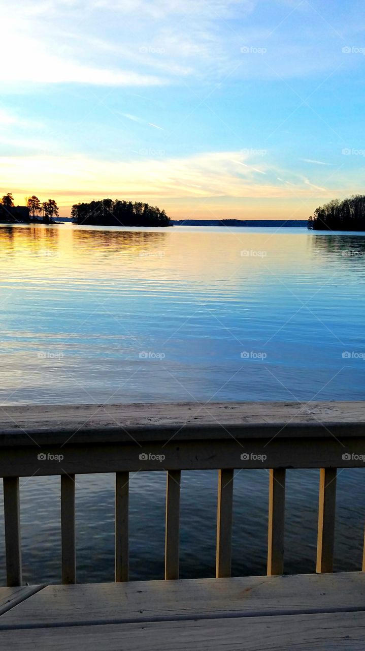 dawn on the dock