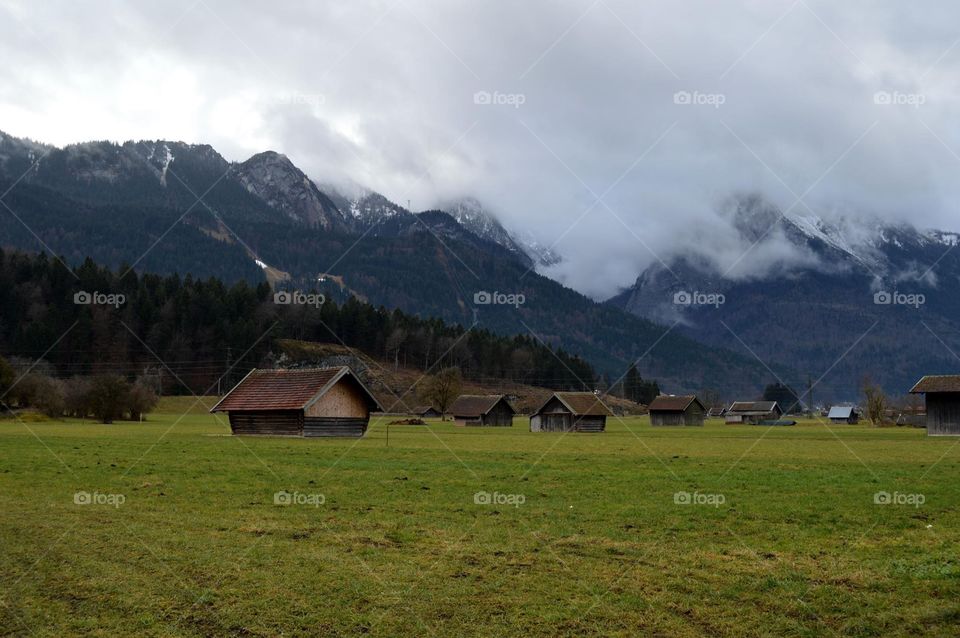 Huts in the German alps