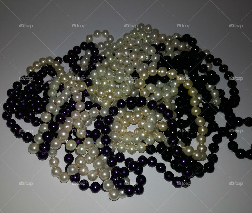 black and white pearls