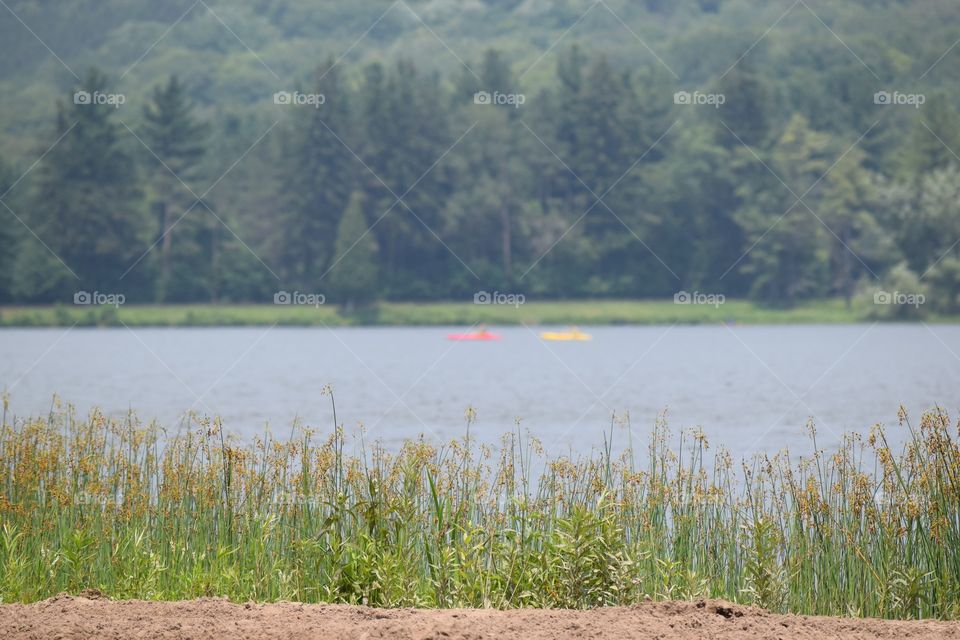 View of idyllic lake