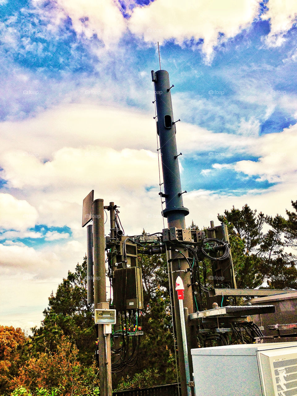 Imposing cellular substation in Silicon Valley, California