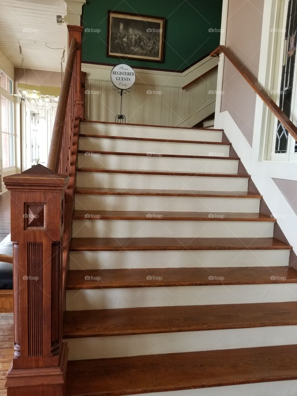 old hotel stairs