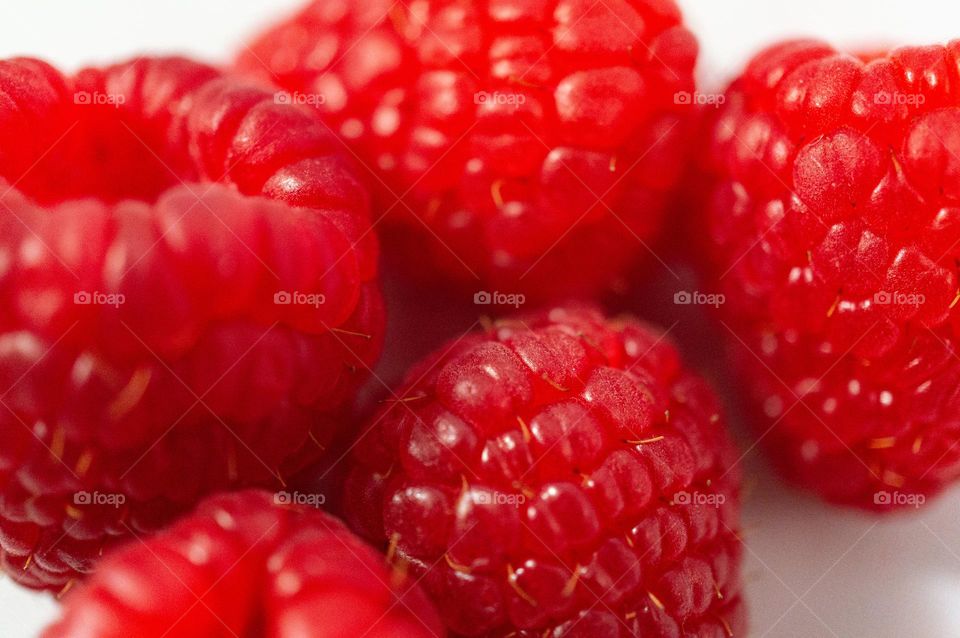 Close up of raspberries, eating healthy