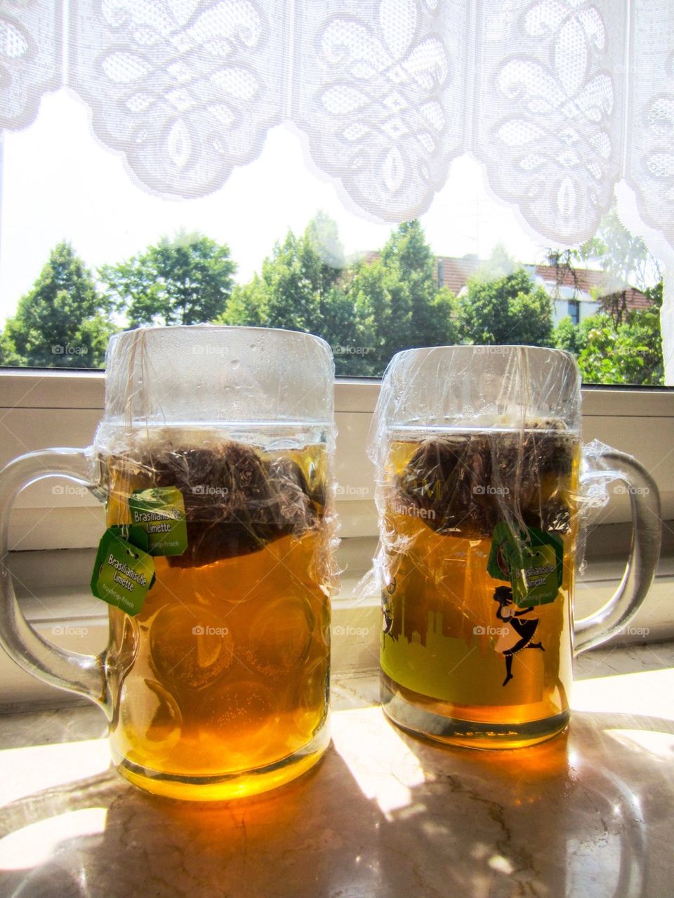 Making iced tea in Germany