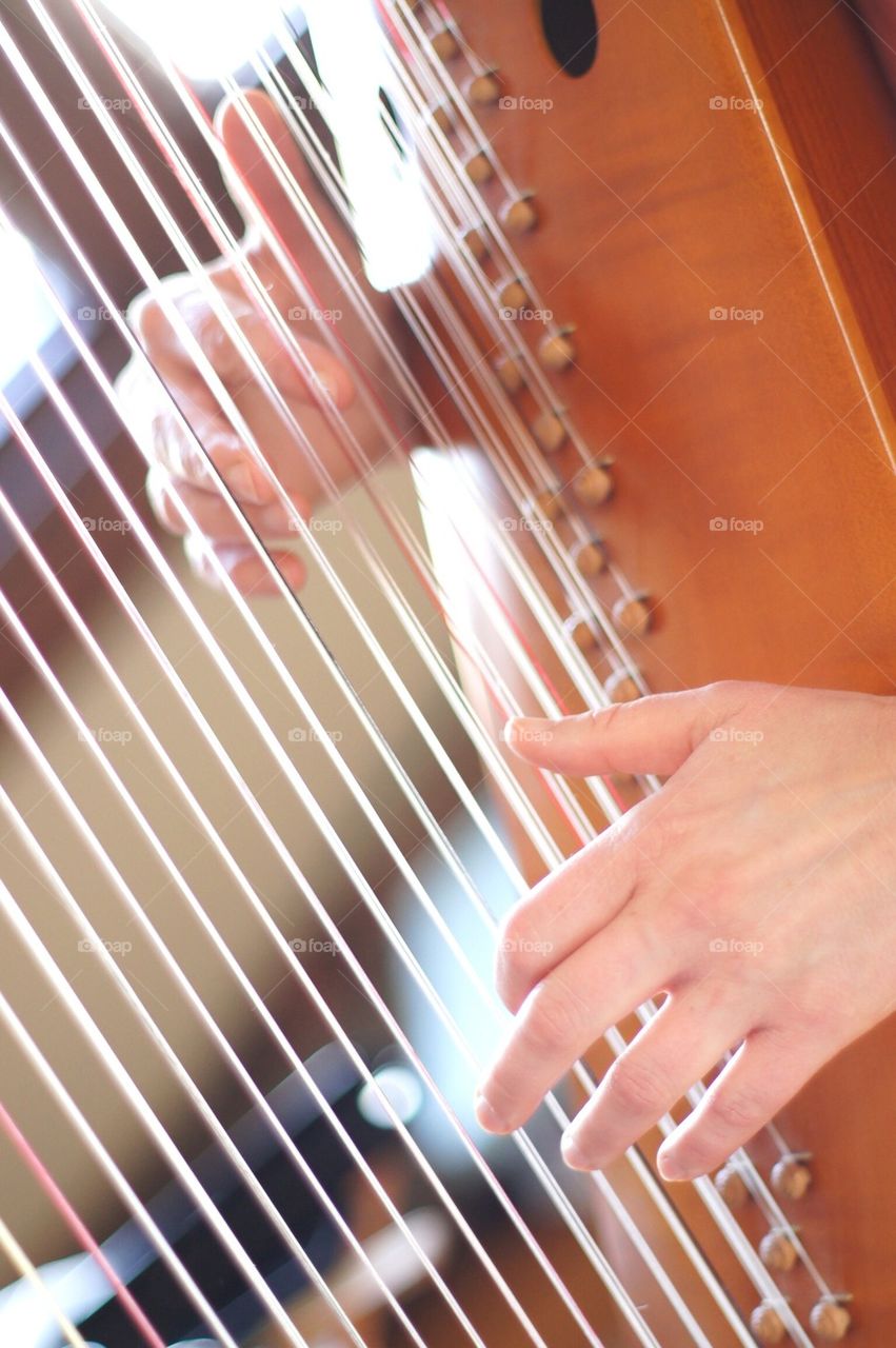 Harp hands musical instrument