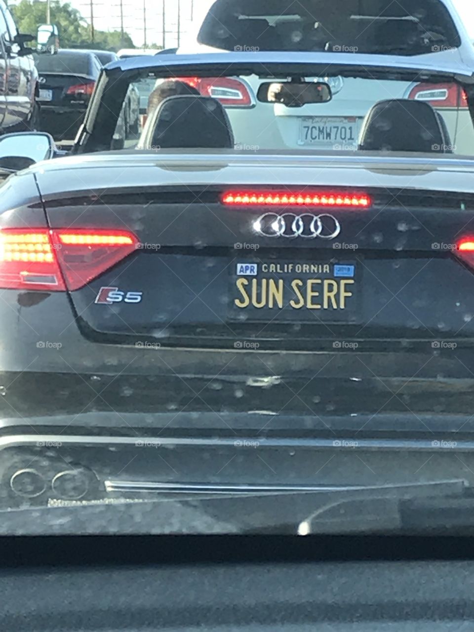 SUN SERF in California license plate