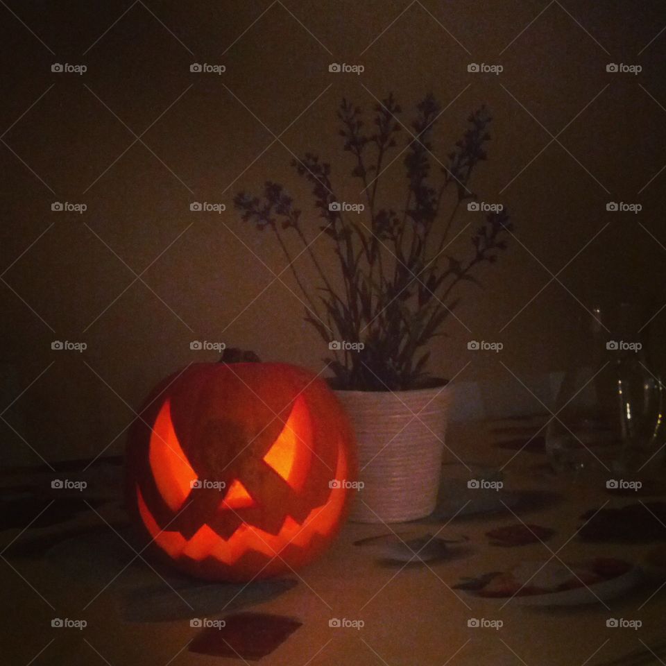 Pumpkin, Halloween, Still Life, Eerie, Lantern