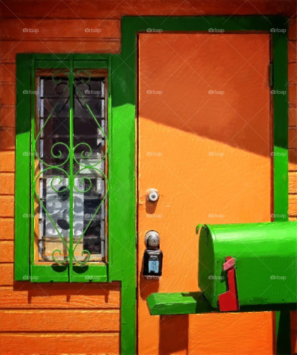 Orange door