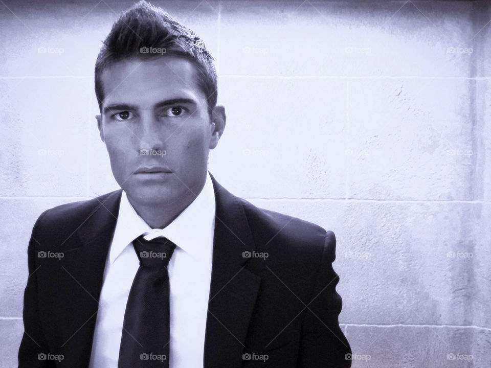 black and white head shot by markandlizl.sasnovski