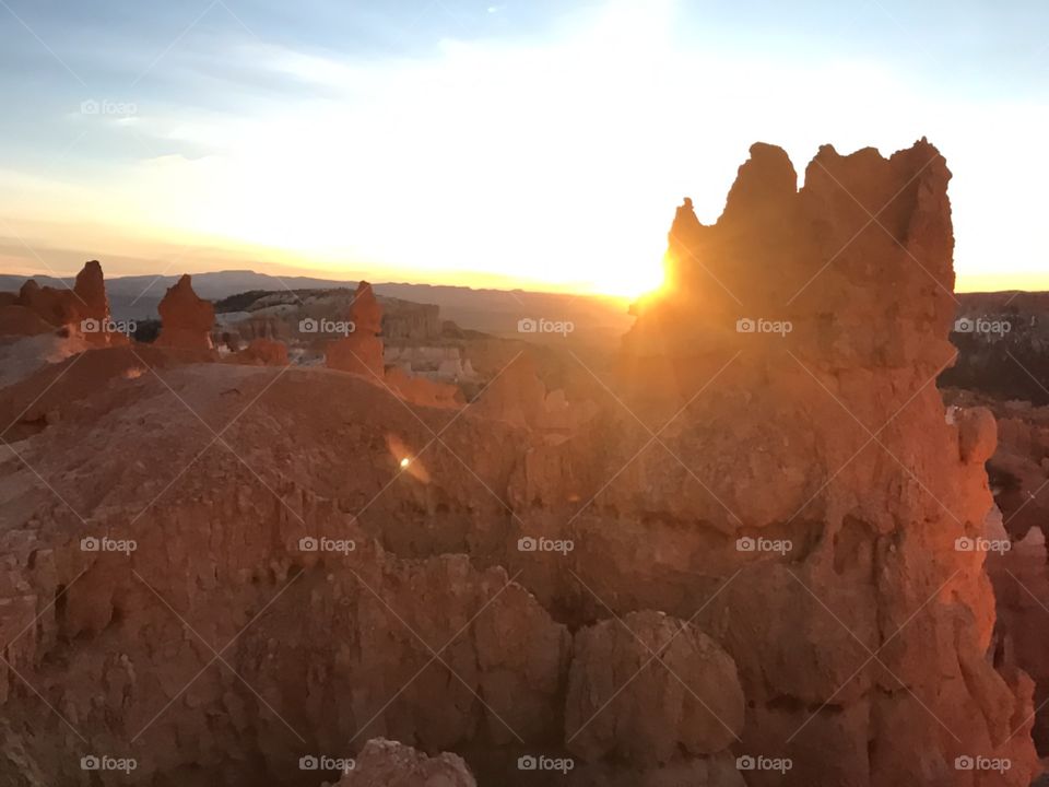 Sunrise att bryce canyon