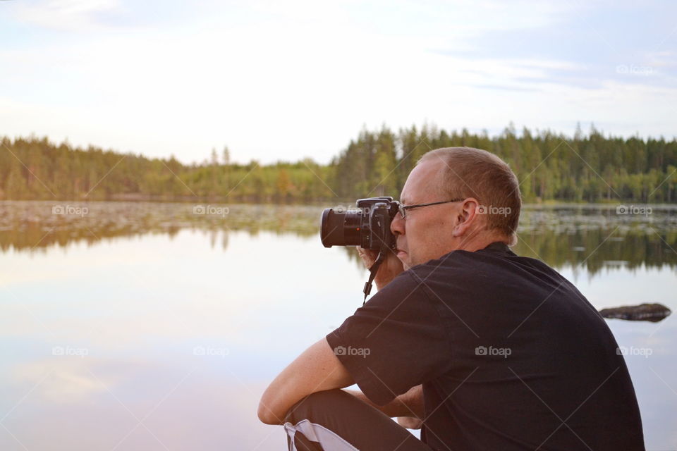 Water, Lake, Outdoors, One, Adult