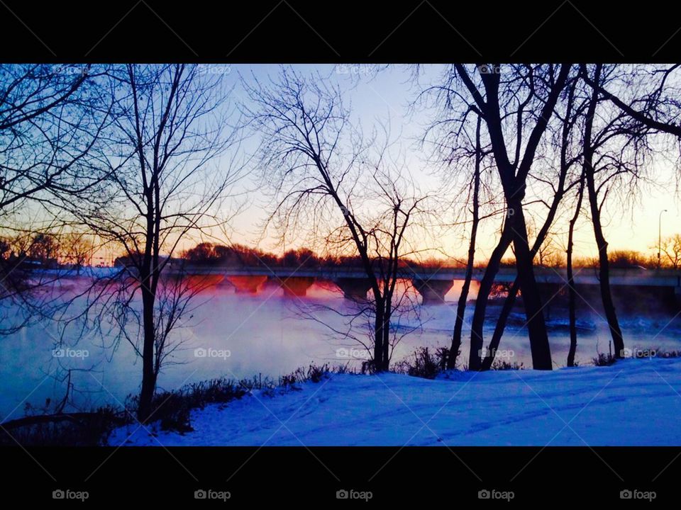 Foggy River Sunrise