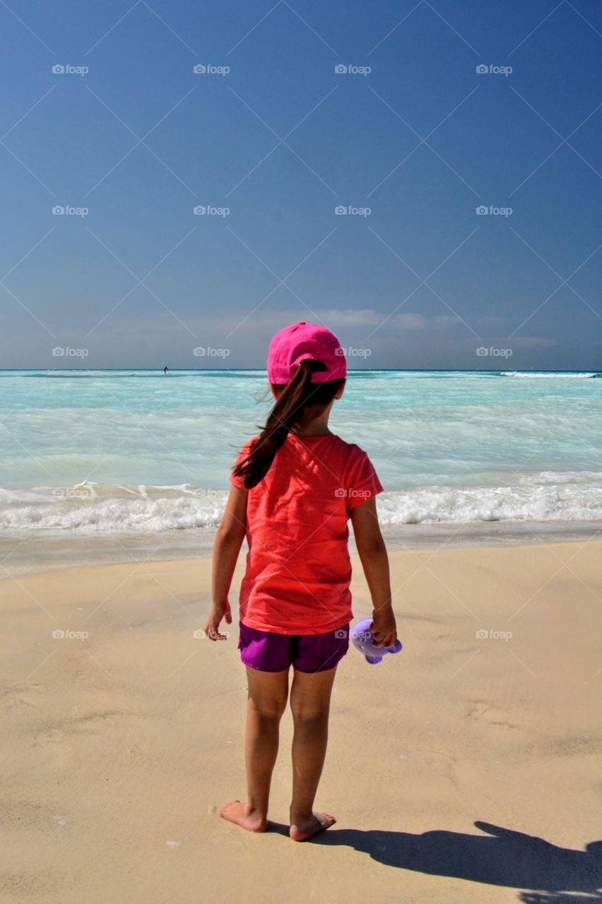 Playing in the sea