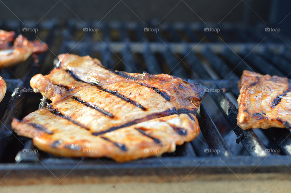 Grilled pork chops