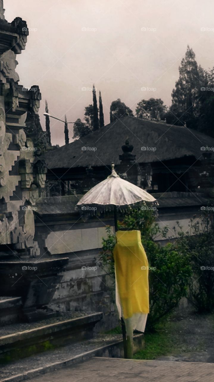 front gate before entering the yard of Balinese temple, where most Balinese people are going there for praying.