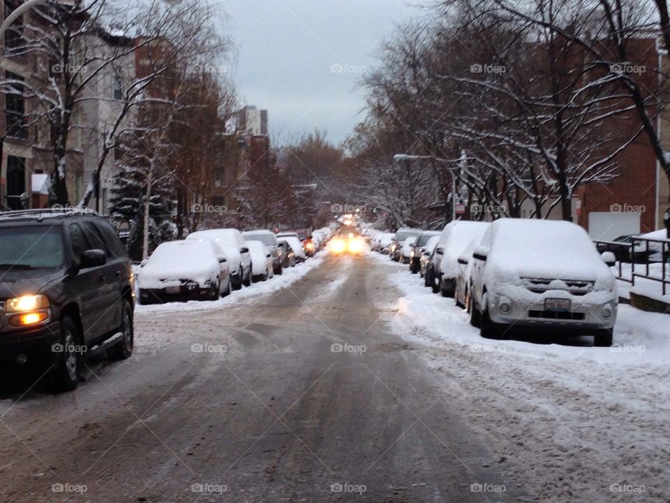 Chicago winter street