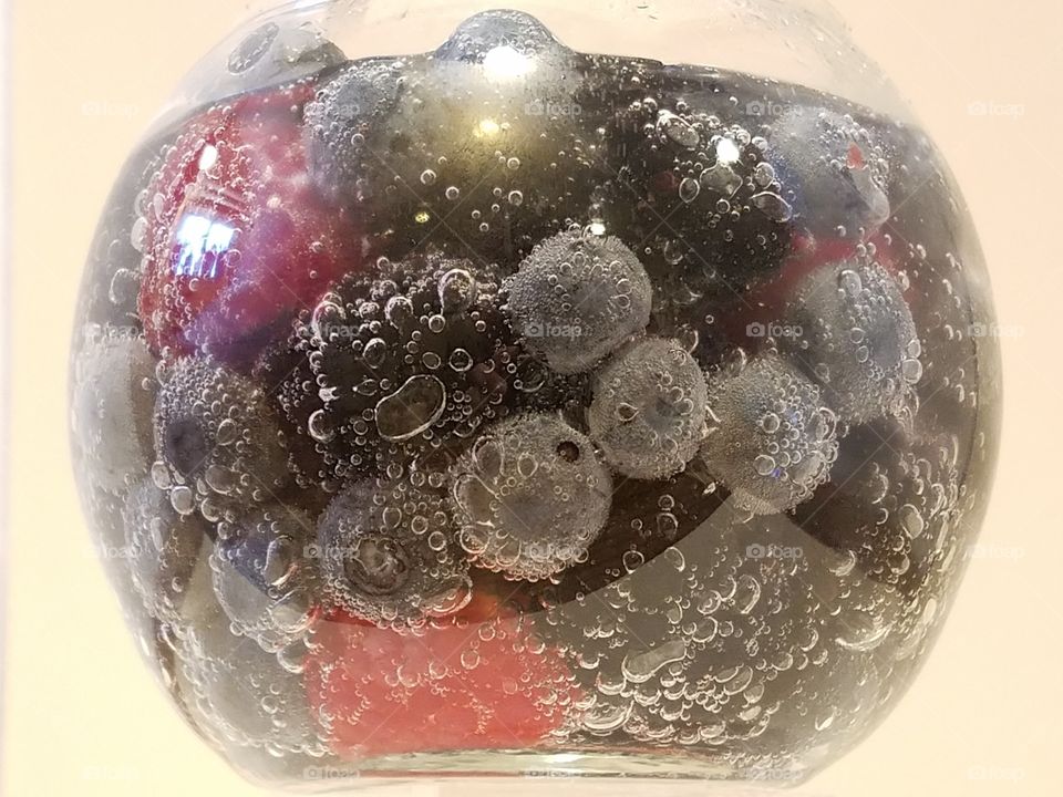 bowl of fizzy berries