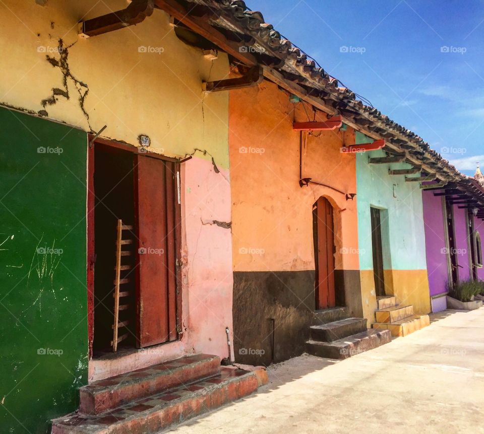 Colorful houses in Granada, Nicaragua 