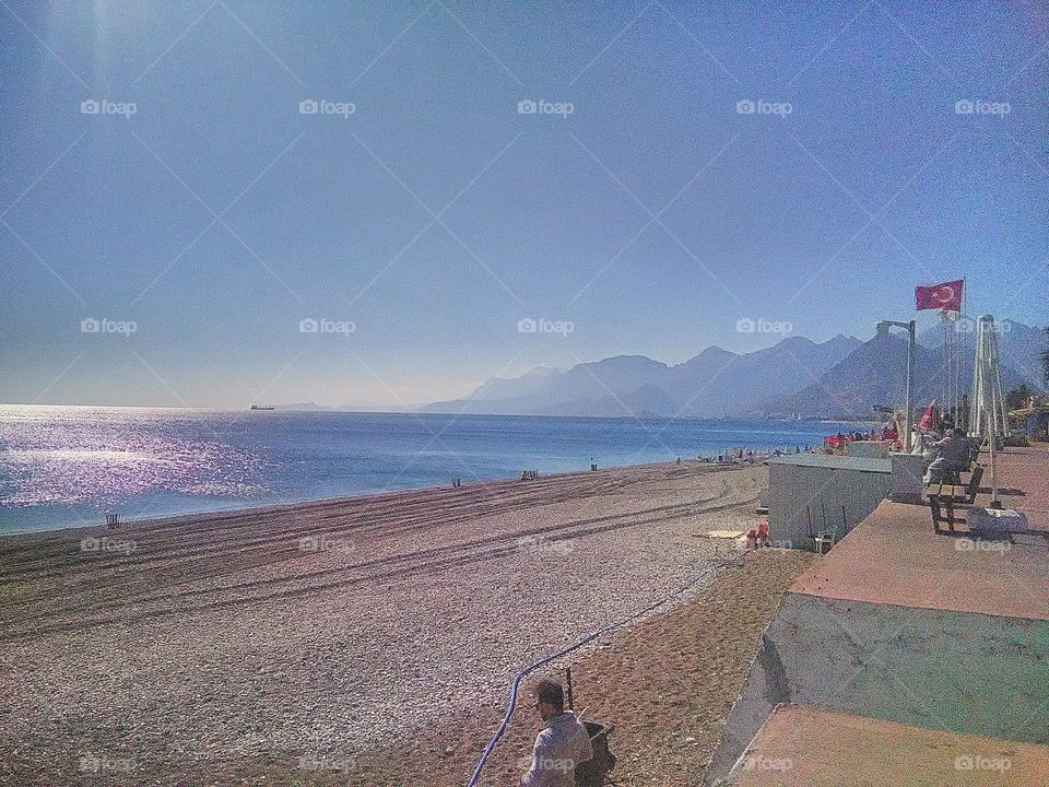 Summer beach in Turkey.