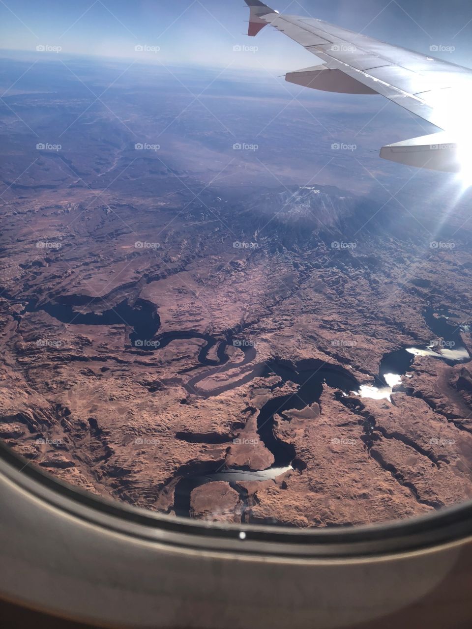 Grand Canyon from above on a flight to Las Vegas 