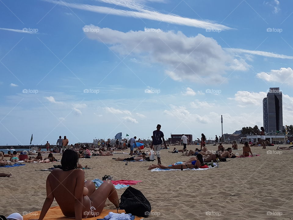 beach barcelona nude