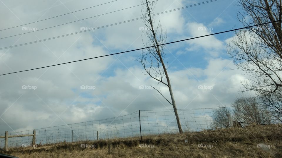 Wire, Sky, Electricity, Landscape, No Person