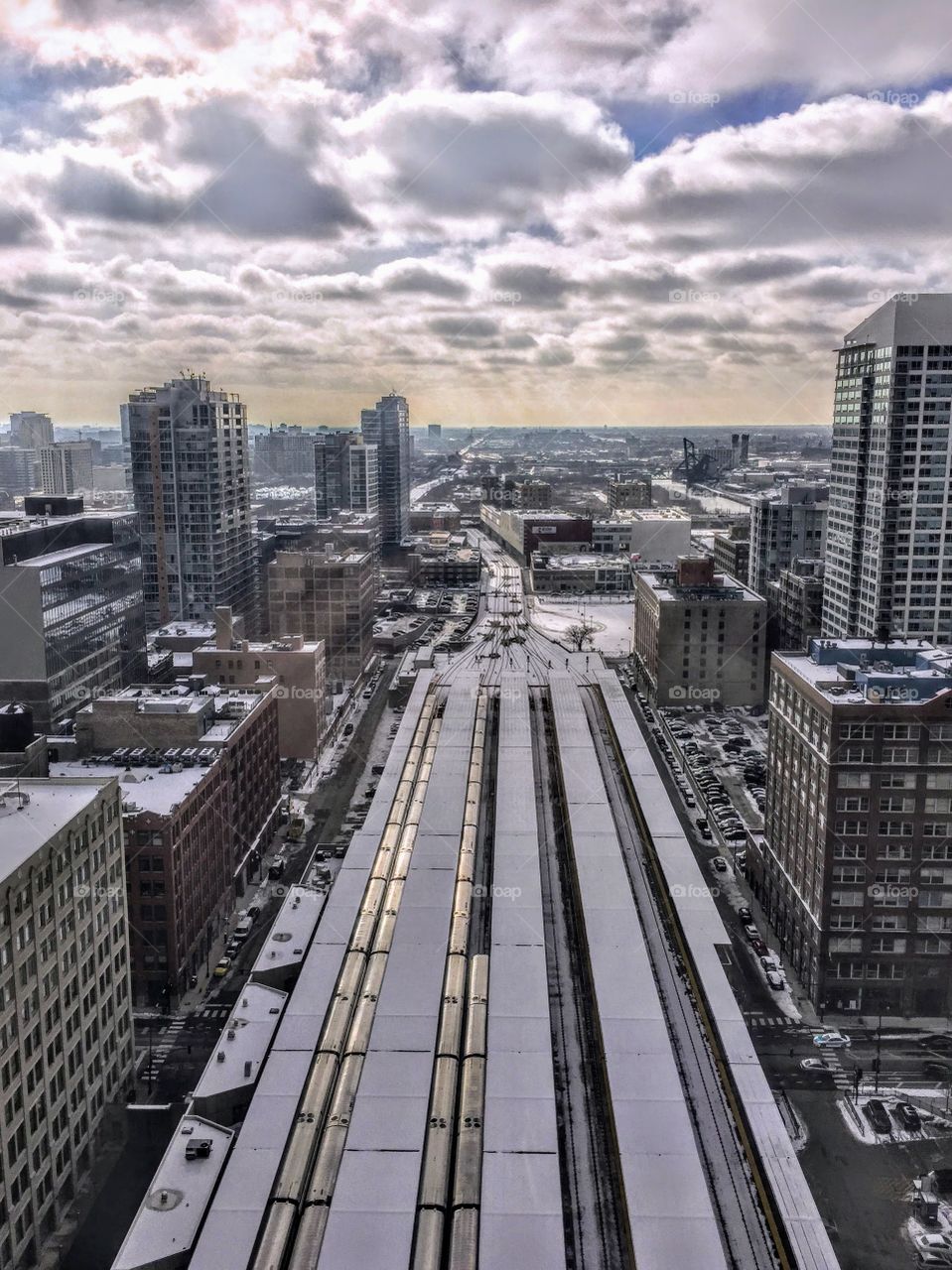 Snowy day in Chicago 