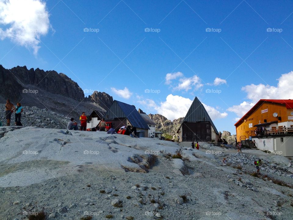 Shelter in high mountain. Shelter in high mountain,Italy