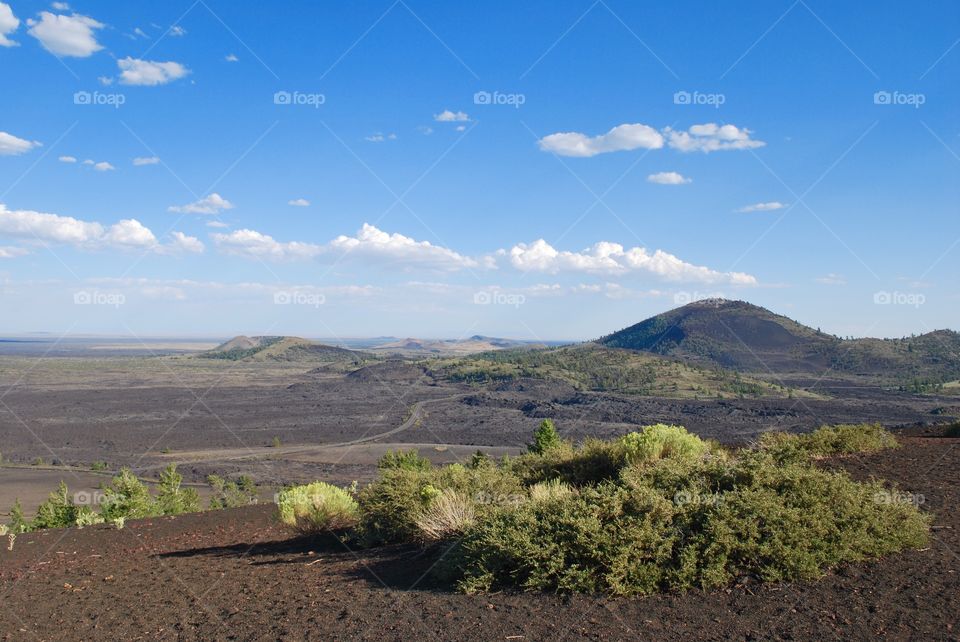 Scenic view of craters of the moon national monument