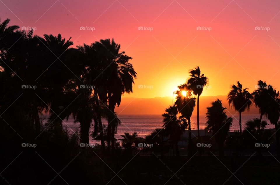 Beautiful Sunset From Aqaba, Jordan