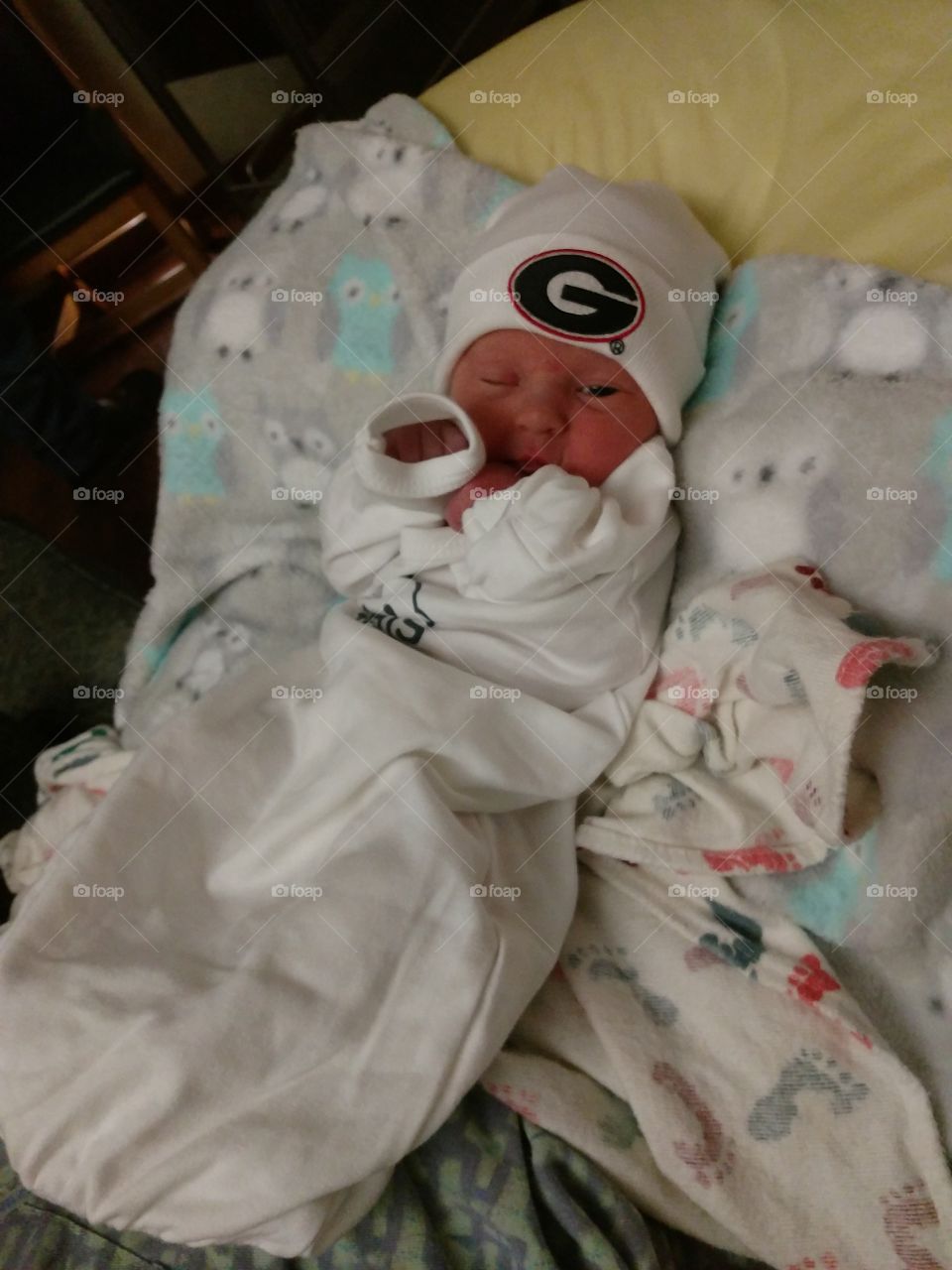 baby girl, our newest addition already a Georgia Fan! go Dawgs!! 
baby love