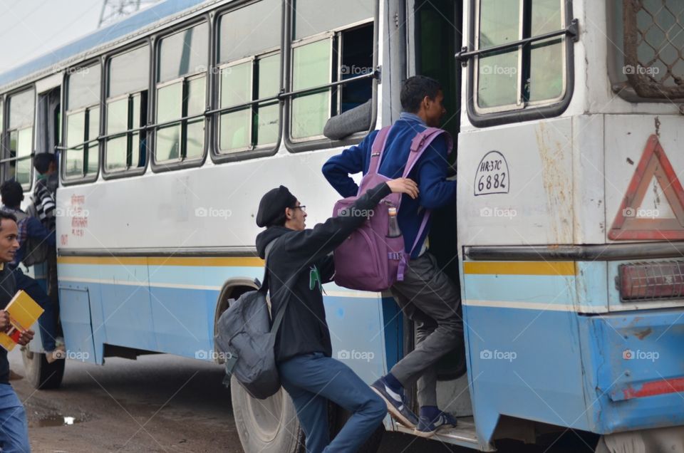 Boarding Bus