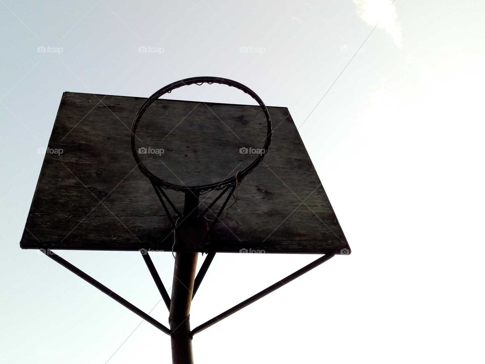 Basketball and sky