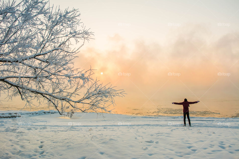 Impressed by winter beautiful nature