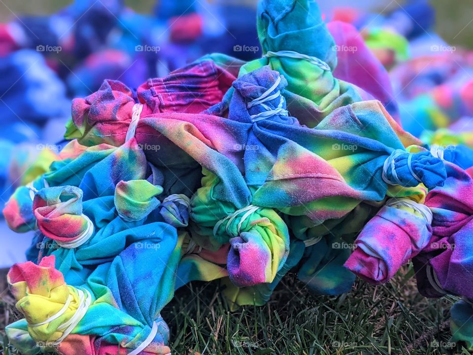 tie-dye in progress
