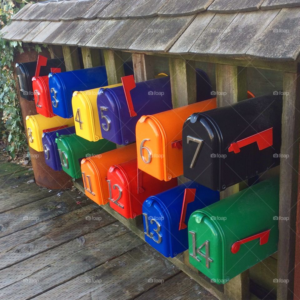 Colourful mailboxes 