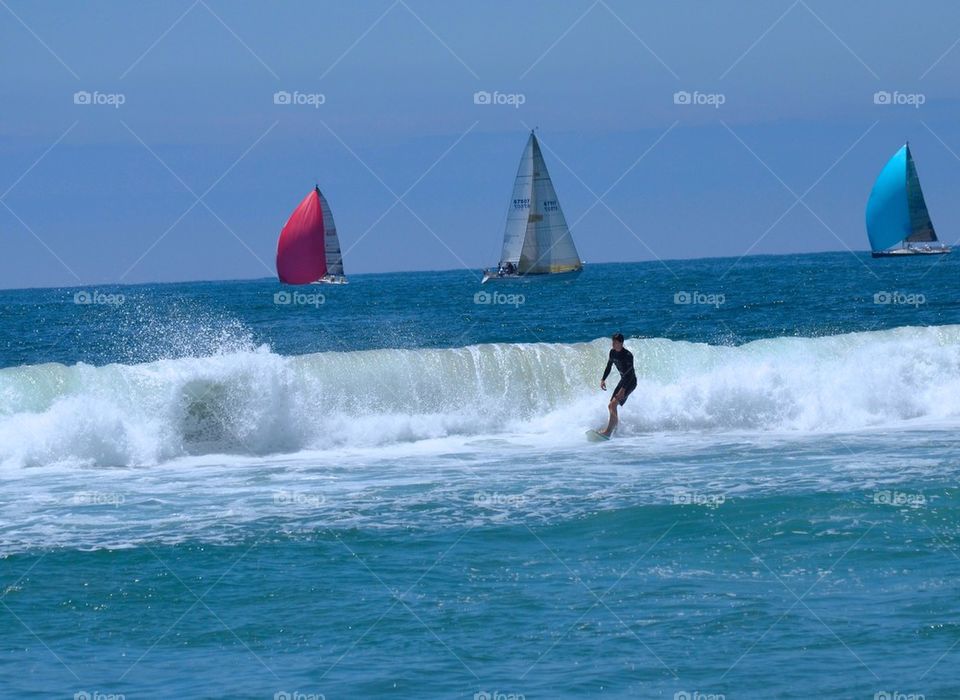 Sailboats and surfing